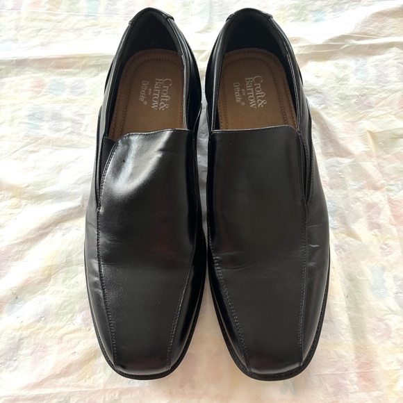 Croft & Barrow Ortholite Black Loafer Dress Shoes Slip On SZ 12 W NWOT main image 8